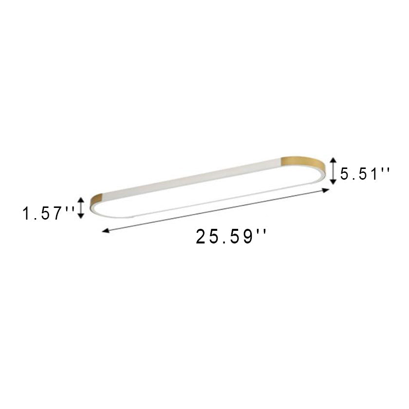Modern Minimalist Rectangular Ring LED Flush Mount Ceiling Light BulbSquare