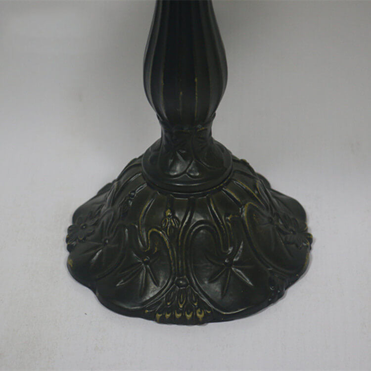 European Tiffany Yellow Baroque Glass 1-Light Table Lamp Lumendat