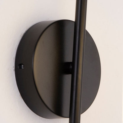 Modern Minimalist Glass Cylindrical Shade Bending Arm 1-Light Wall Sconce Lamp