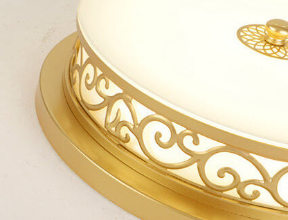 Vintage Circle Patterned Edge Iron 1-light LED Flush Mount Ceiling Light