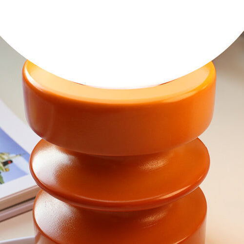 Vintage Orange Solid Glass 1-Light Table Lamp Lumendat