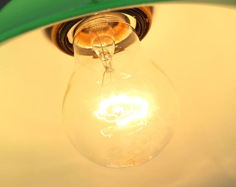 Vintage Industrial Green Bell Glass 1-light Pendant Light