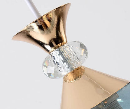 Contemporary Nordic Gradient Glass Metal Orb 1/3 Light Island Light Chandelier for Living Room