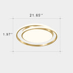 Modern Light Luxury Golden Circle LED Flush Mount Ceiling Light Lumendat