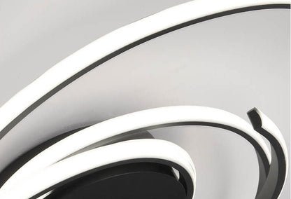 Minimalist Creative Circle Strip Aluminum Semi-flush Mount Ceiling Light