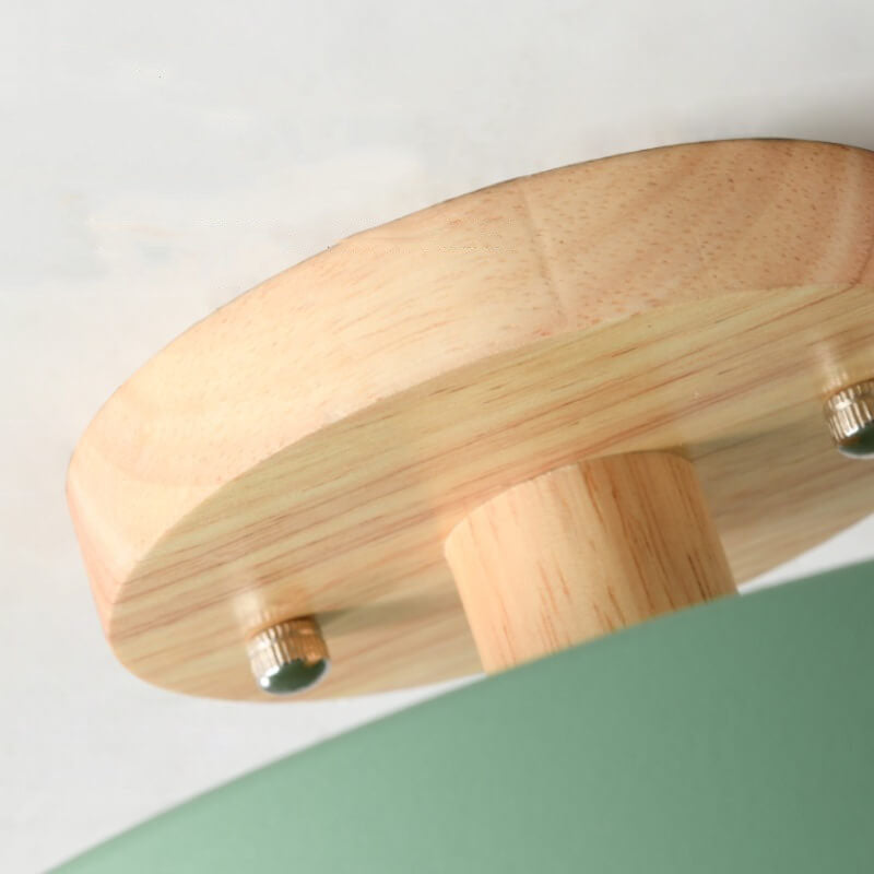 Nordic Log Round LED Semi-flush Mount Ceiling Light