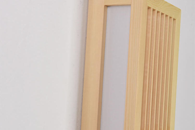 Modern Minimalist Solid Wood Acrylic Rectangular LED  Wall Sconce Lamp for Living Room