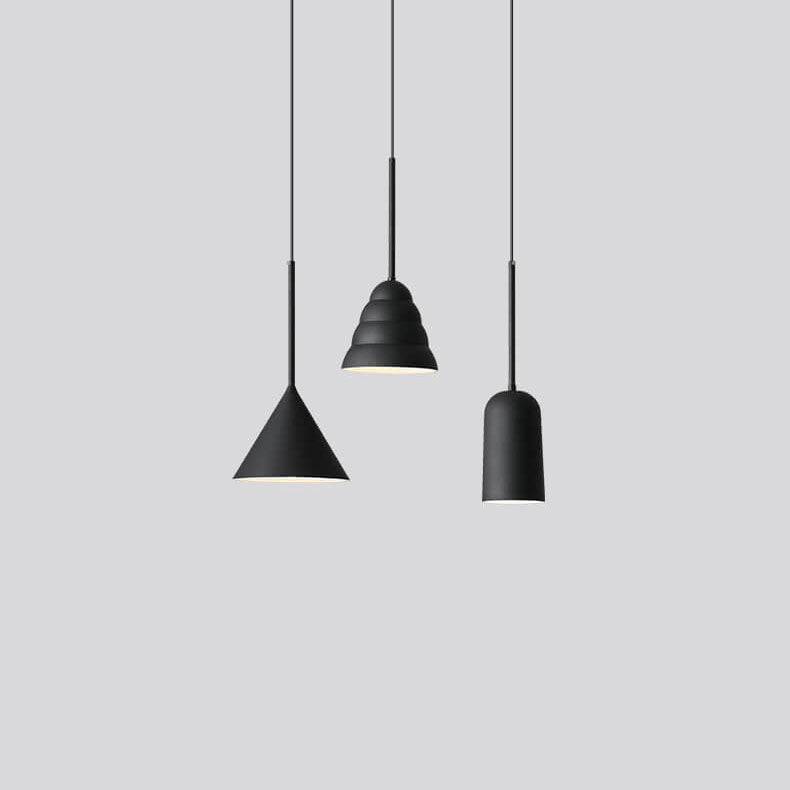 Modern Minimalist Macaron Geometric Metal 1-light Pendant Light BulbSquare