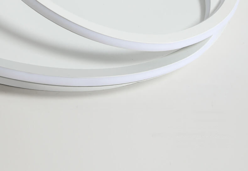 Nordic Minimalist Double Circle LED Flush Mount Ceiling Light Lumendat