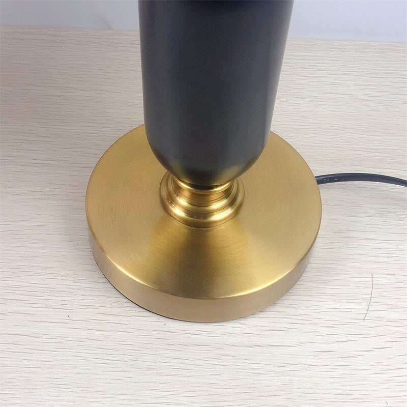 Retro Pleated Shade Column Base 1-Light Table Lamp Lumendat