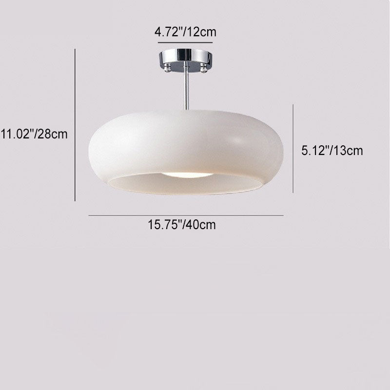 Contemporary Scandinavian Oval Iron Copper Glass 1-light Pendant Light for Bedroom