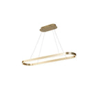 Modern Minimalist Light Luxury Oval Aluminum LED Chandelier BulbSquare