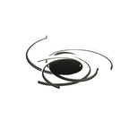 Minimalist Creative Circle Strip Aluminum Semi-flush Mount Ceiling Light
