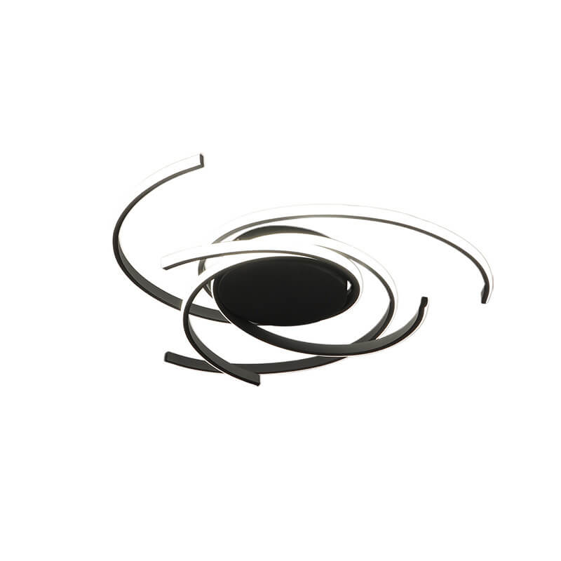 Minimalist Creative Circle Strip Aluminum Semi-flush Mount Ceiling Light