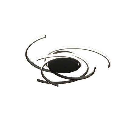 Minimalist Creative Circle Strip Aluminum Semi-flush Mount Ceiling Light