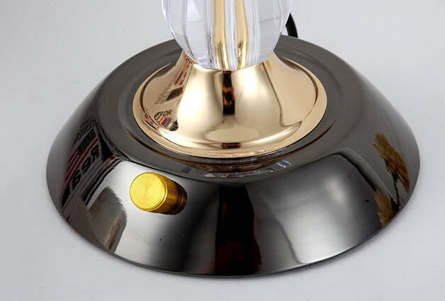 Modern European Textured Glass Dome Shade 2-Light Table Lamp Lumendat