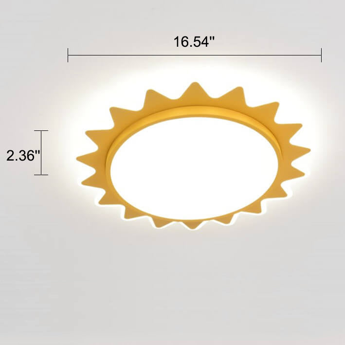 Creative Cartoon Sun Shaped LED Flush Mount Ceiling Light Lumendat