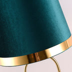 Modern Luxury Fabric Gold Oval Ring Base 1-Light Table Lamp Lumendat