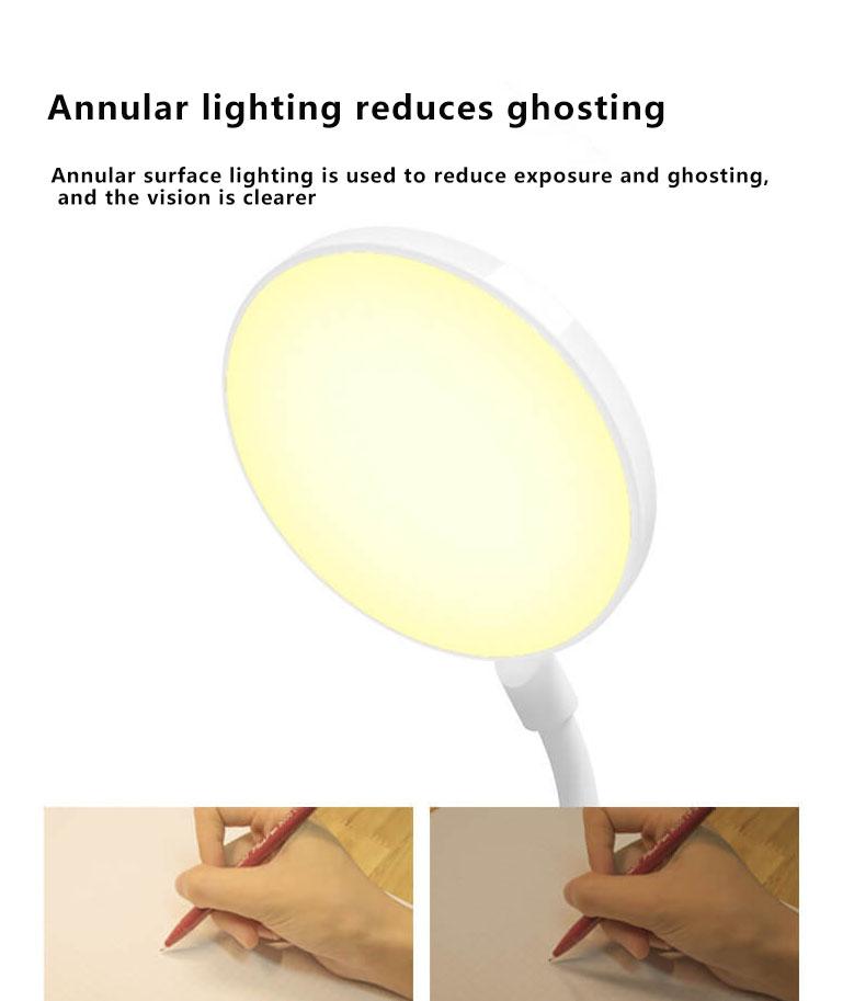 Simple LED Clip Desk Lamp Rechargeable Eye Protection Night Light Lumendat