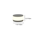 Modern Minimalist Solar Outdoor Round Column Post Head LED Waterproof Landscape Light for Garden Lumendat