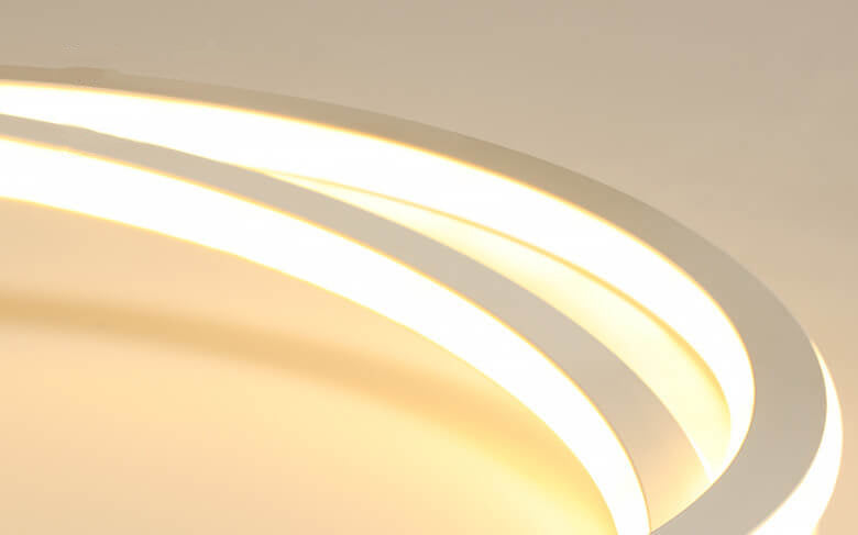 Nordic Minimalist Double Circle LED Flush Mount Ceiling Light Lumendat