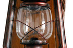 Vintage Kerosene Lamp 1-light Solid Wood Wall Sconce Lamp BulbSquare
