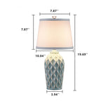 Modern Simple Fabric Ice Cracked Ceramics 1-Light Table Lamp Lumendat