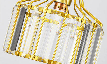 Modern Crystal Dome 1-light Semi-flush Mount Ceiling Light