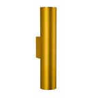 Simple Aluminum Cylindrical 2-Light Wall Sconce Lamp