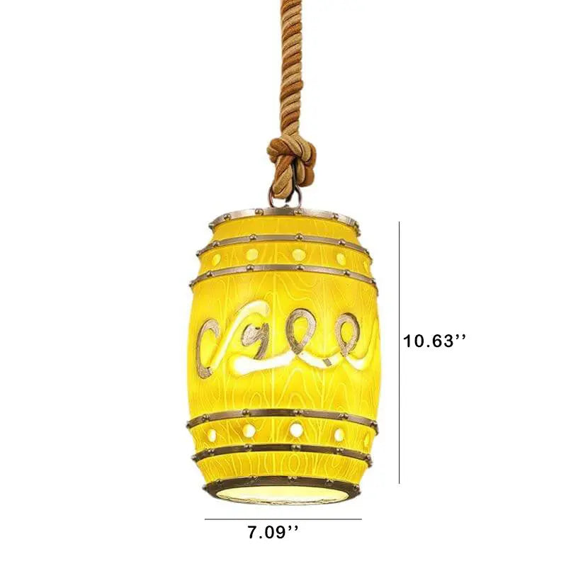 Vintage Wine Barrel Resin 1-light Pendant Light Lumendat