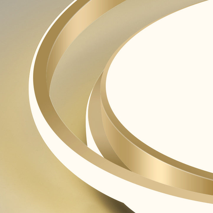 Modern Light Luxury Golden Circle LED Flush Mount Ceiling Light Lumendat