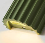 Macaron Resin Striped Half Cylinder 1-Light Wall Sconce Lamp