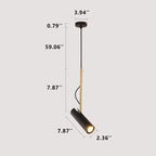 Modern Minimalist Gold 1-light LED Spotlight Pendant Light Lumendat