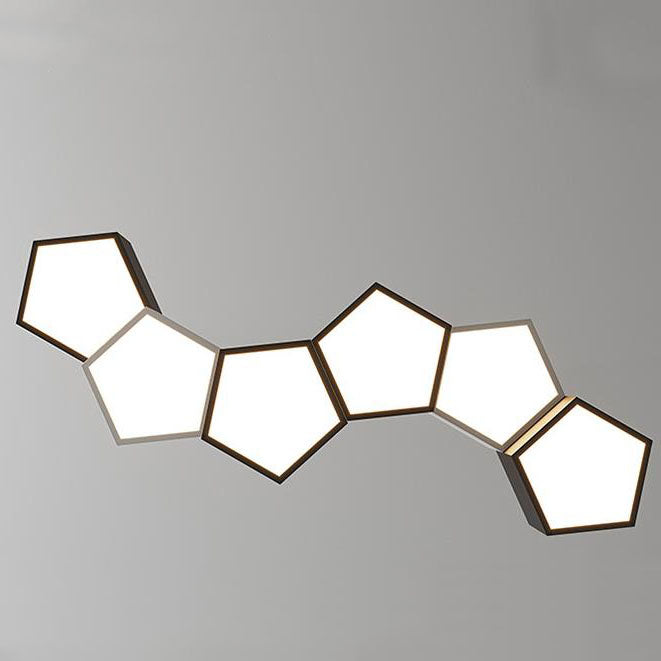 Modern Creative Square Geometric Iron LED Macaron Chandelier BulbSquare