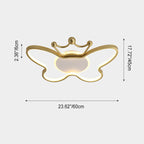 Lumendat Contemporary Nordic Kids Iron Aluminum Silica Acrylic Butterfly LED Flush Mount Ceiling Light For Bedroom Lumendat