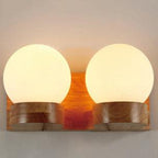 Nordic Modern Solid Wood Ball 1/2 Lights Wall Sconce Lamp