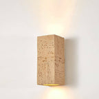 Retro Wabi-sabi Square Column Hand Sculpted LED Wall Sconce Lamp