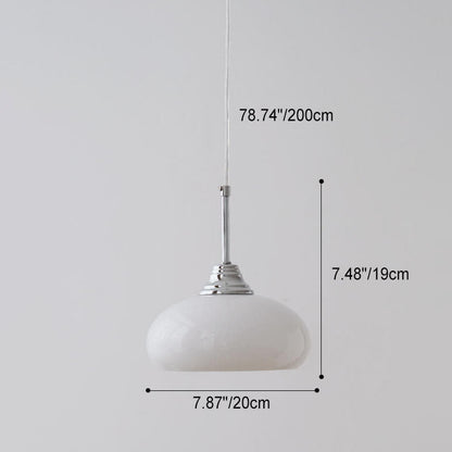 Nordic Minimalist Round Dome Glass 1-light Pendant Light