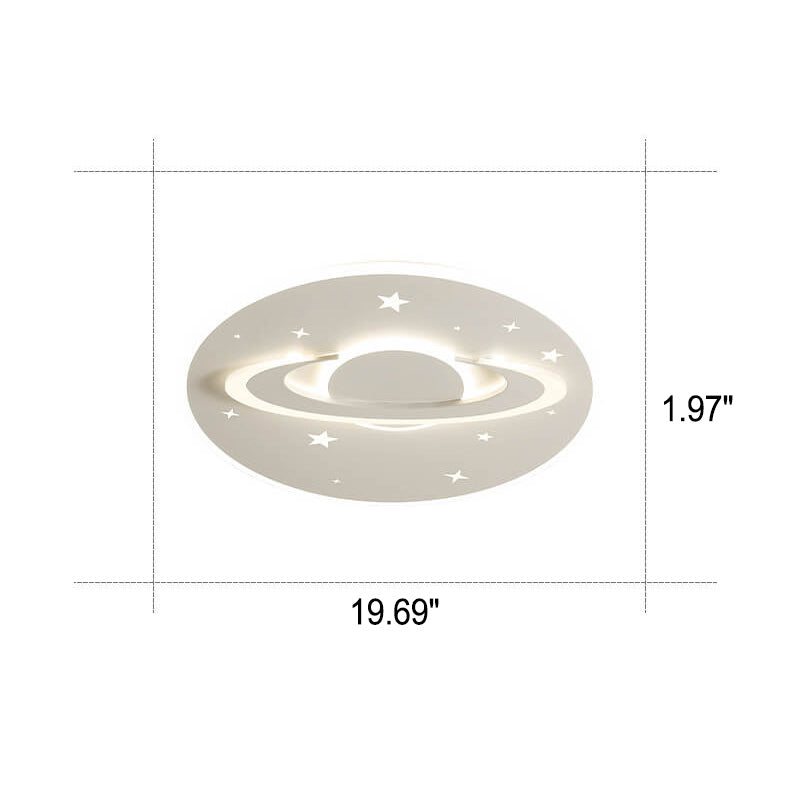 Lumendat Creative Cartoon Planet Star LED Round Flush Mount Ceiling Light Lumendat