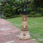 Creative Solar Rotating Tower Resin Hardware LED Garden Decoration Landscape Light Lumendat
