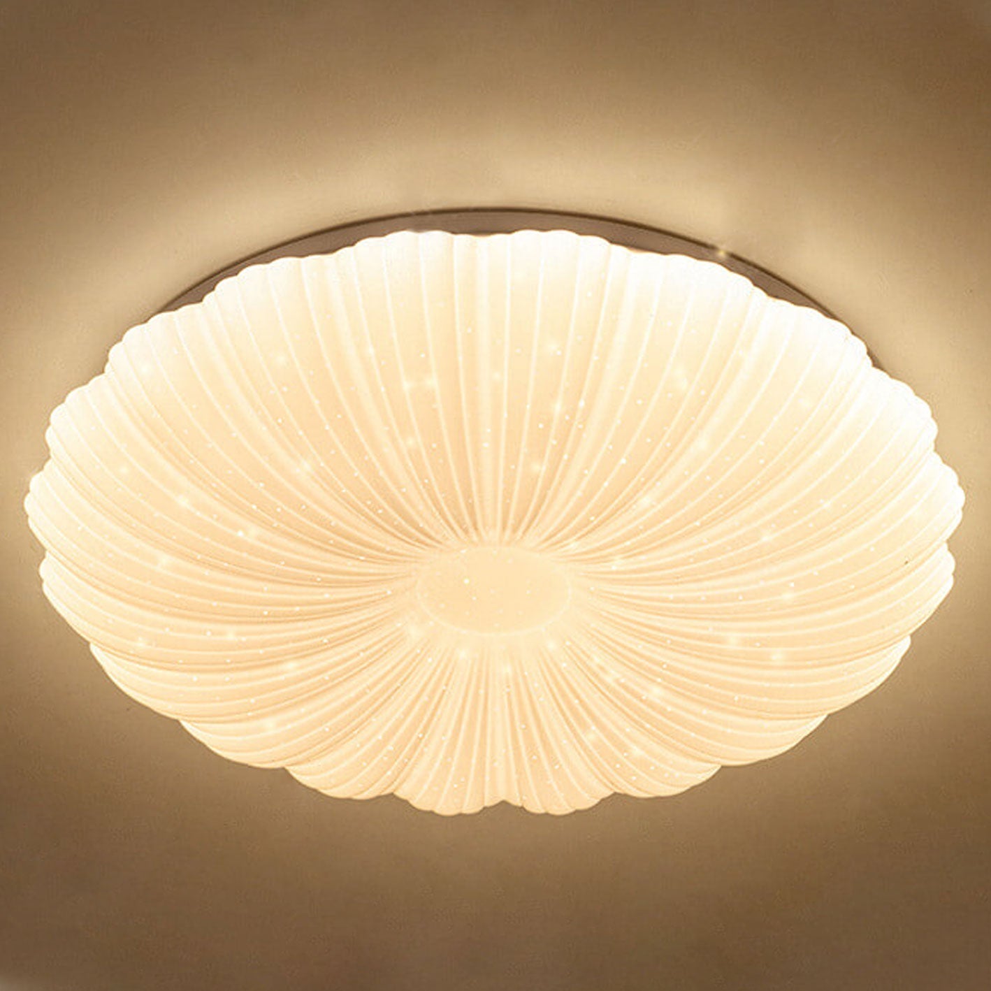 Modern Minimalist Shell Acrylic Round LED Flush Mount Ceiling Light Lumendat