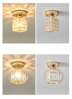 Modern Creative Crystal 1-light Semi-flush Mount Ceiling Light