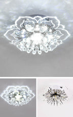 Modern Crystal Flower Shape LED Flush Mount Ceiling Light BulbSquare