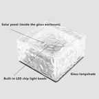 Solar LED Ice Brick Waterproof Glass Ground Light Garden Light Lumendat