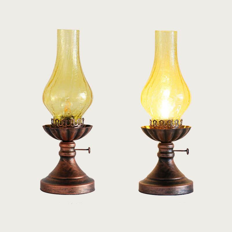 Vintage Antique Kerosene Oil Lamp 1-Light Table Lamp Lumendat