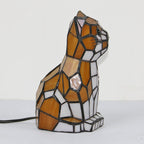 Tiffany Creative Cats /Dogs Stained Glass 1-Light Night Light Table Lamp Lumendat