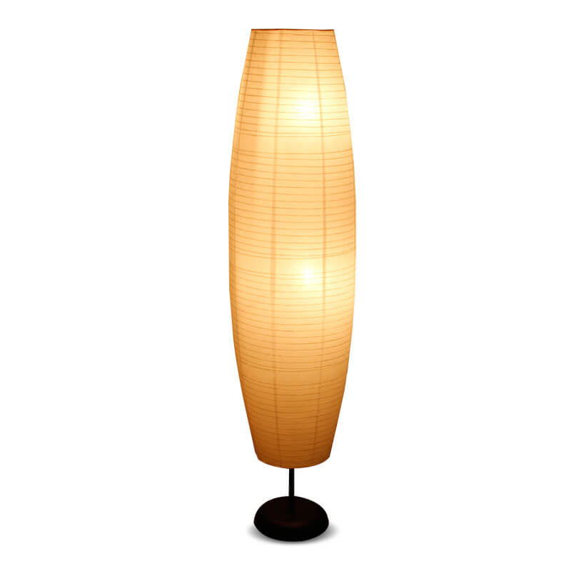 Nordic Minimalist Rice Paper Column 2-Light Standing Floor Lamp Lumendat