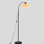 Minimalist Fabric Pleated Shade 1-Light Standing Floor Lamp Lumendat