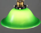 Vintage Industrial Green Bell Glass 1-light Pendant Light BulbSquare
