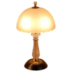 Modern European Textured Glass Dome Shade 2-Light Table Lamp Lumendat